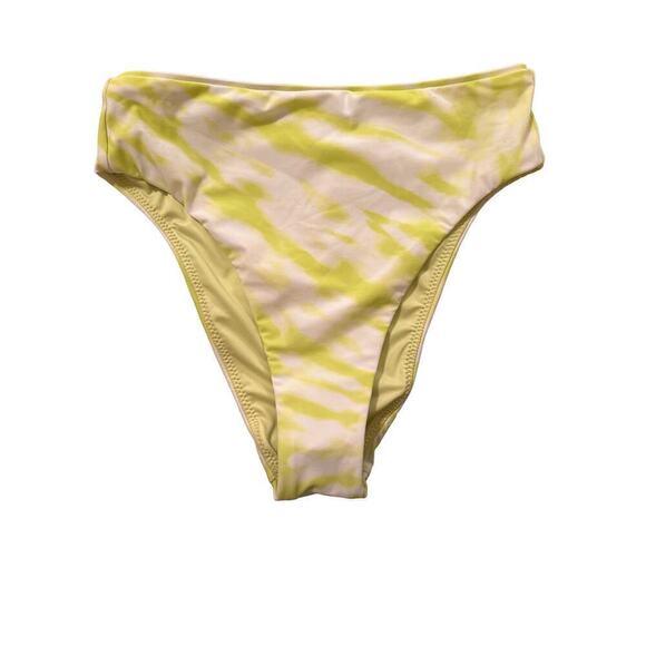 Seafolly Women's High Waist Beach Break Summer Bikini Bottom Size 2 Limeaid NWT - Picture 2 of 5